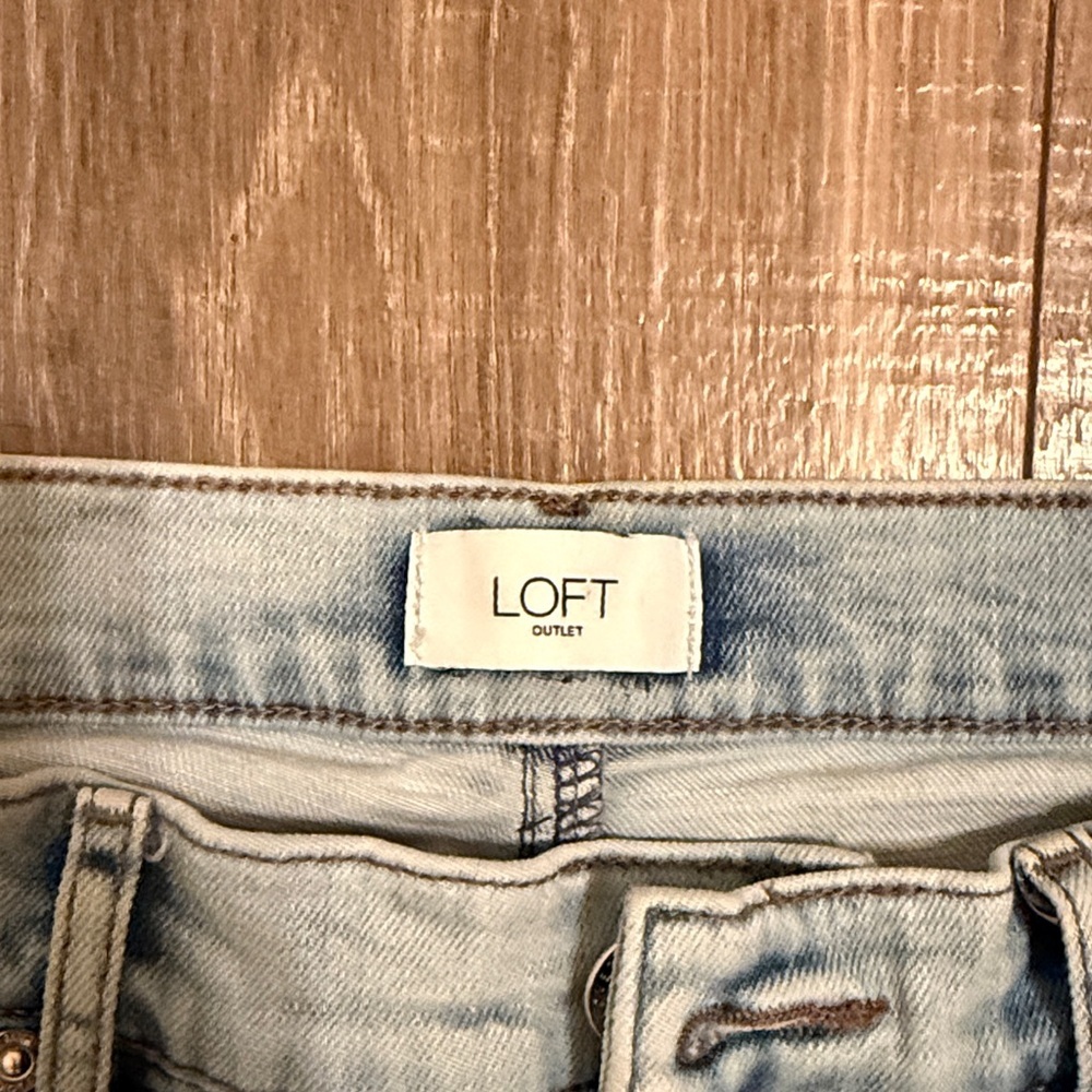 LOFT Sky Blue Straight Leg Jeans - Picture 3 of 4